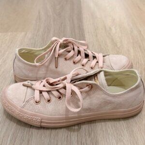 Pink Suede Converse All-Star Size 8 Women's